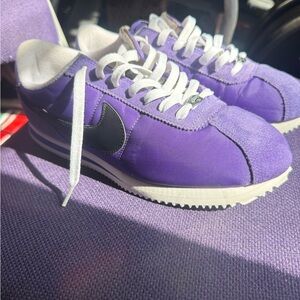 Nike Purple and Black Cortez Sneakers